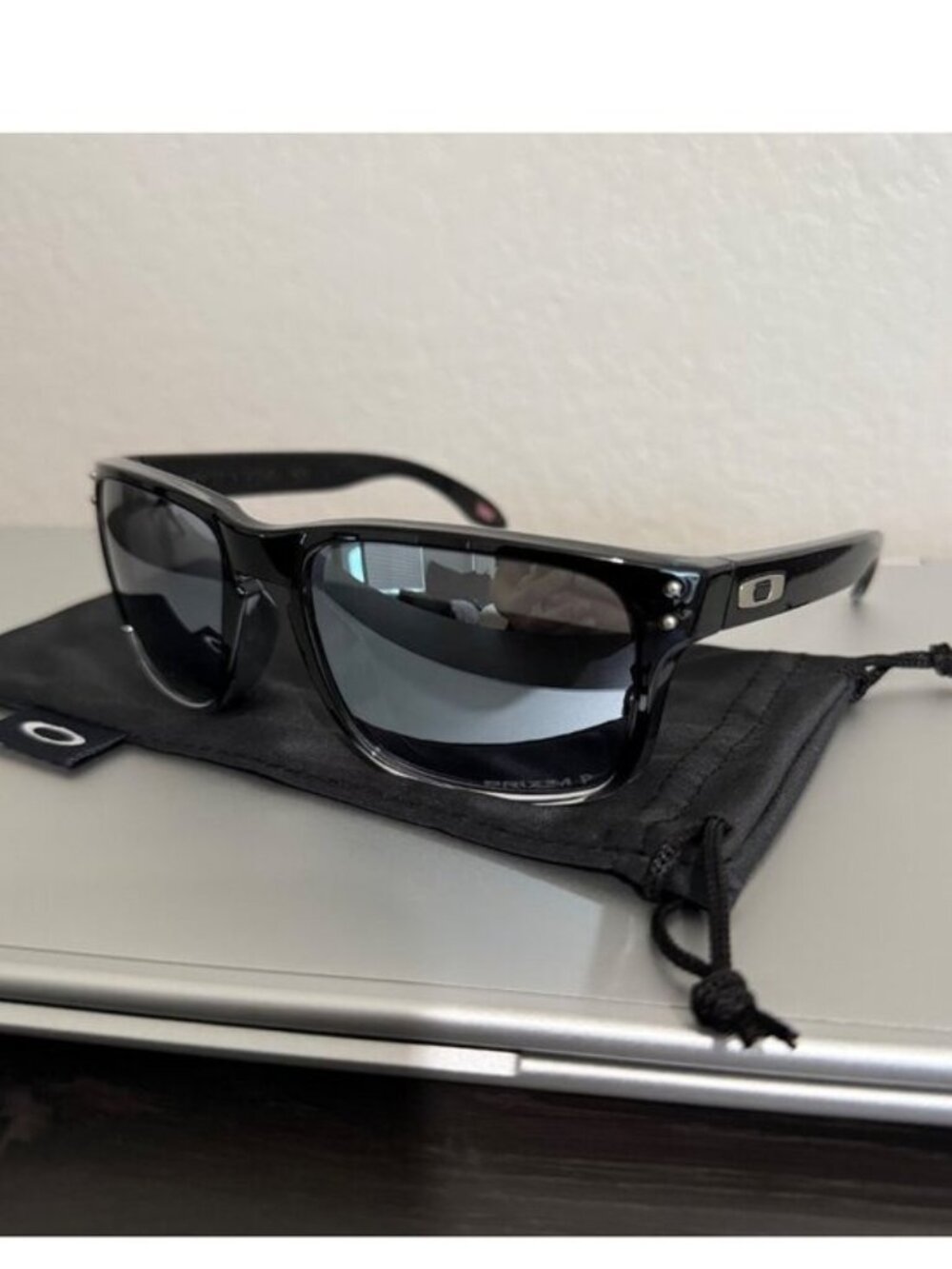POLARIZED Oakley Holbrook Two Tone Polished Frame Prizm Reflective Silver OO9102 - Picture 2 of 6